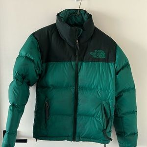 The North Face - green and black puffer jacket - women’s size XS
